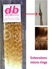 HEC10MR 10pcs natural hair extensions curly 45cm MR