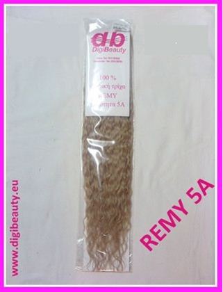 Echthaartressen lockig REMY 5A -100gr- Breite 140 Χ Länge 50 cm